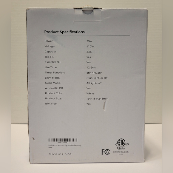 NuclearBlue 2.8L Ultrasonic Humidifier - Picture 3 of 4